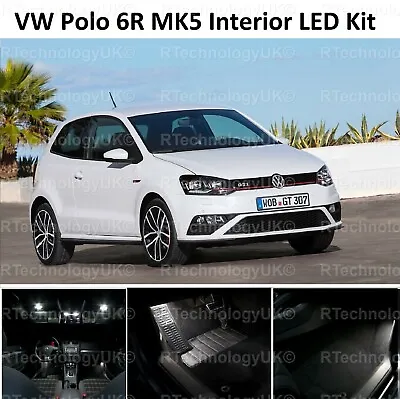 2018 NEW VW Polo 6R 2010-2016 8pc MK5 V LED Interior Upgrade White Xenon Kit  • $17.39