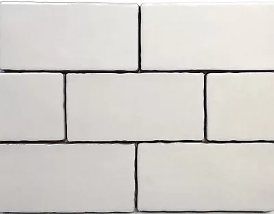 3x6 Biscuit Crackled Glaze Ceramic Tile Wall Backsplash Kitchen (BOX OF 11 SF) • £96.43