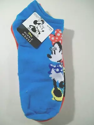 New Women's Disney Minnie Mouse 3 Pair No Show Socks Sz 4-10 • $9.95