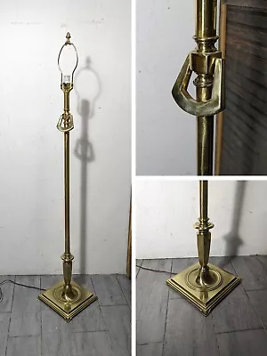 Vintage Stiffel Brass Floor Lamp - Hollywood Regency Neoclassical • $198