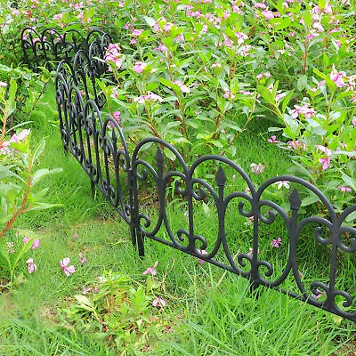 £14.95 • Buy 6PCS Garden Lawn Palisade Edging Border Stake Plant Picket Fence Landscape Decor