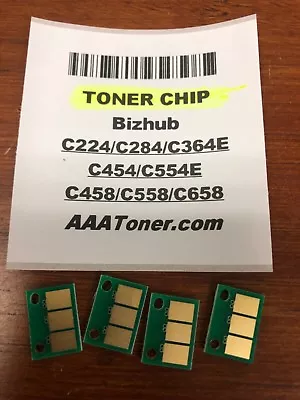 4 Toner Chip For Minolta Bizhub C224/C284/C364/C454/C554/C458/C558/C658 Refill • $16