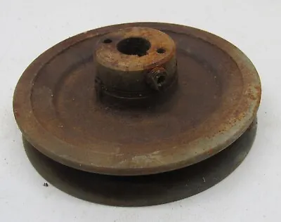 4 5/8  Diameter Cast Iron Pulley - 5/8  Keyed Bore - For 9/16  Belts • $7.99