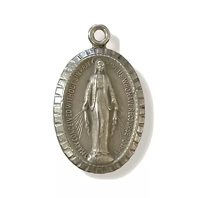 925 Sterling Silver Our Lady Virgin Mary Vintage 1830 Pendant • $24.99