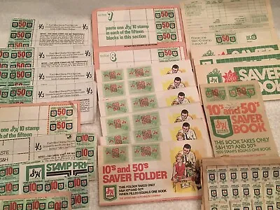 Vintage Lot Of Saver Stamps -  S&H And Top Value - Retro At It’s Finest. • $12