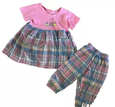 Vintage Mulberribush Lightweight Cotton Dress And Pant Set Size 18 Months • $19.99