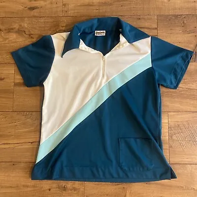 Vintage 70’s Polyester King Louie Bowling Shirt USA Women’s Size 34 • $24.99