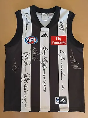 Collingwood Jumper Signed By Captains Buckley Shaw Richardson Brown Williams • $495