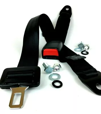 Adjustable Universal Car Seat Belt 2 Point Safety Lap Strap With Bolts And Nuts • £21.99