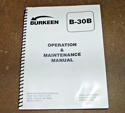 BURKEEN B30B Vibratory Plow Trencher Operation Operator Manual Maintenance Owner • $40