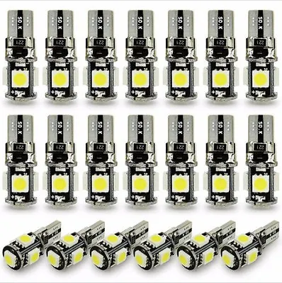 20X T10 LED Bulb 5SMD Canbus No Error White 6000K W5W 194 168 Car Dome Map Light • $8.99