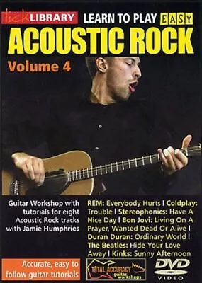 Learn To Play Easy Acoustic Rock Volume 4 [DVD] - DVD  3ALN The Cheap Fast Free • £4.91