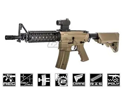 JG F6624TAN M4 CQB RIS Carbine AEG Airsoft Rifle Enhanced Version (Tan) 15760 • $176.19