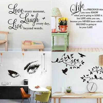 $5.57 • Buy DIY Vinyl Home Room Decor Art Quote Wall Decal Stickers Bedroom Removable Mural