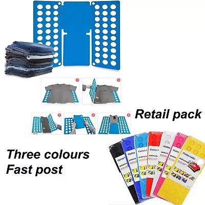 Adult Magic Clothes Folder Organiser T Shirt Jumper Easy Fold Laundry Uk Seller • £6.98