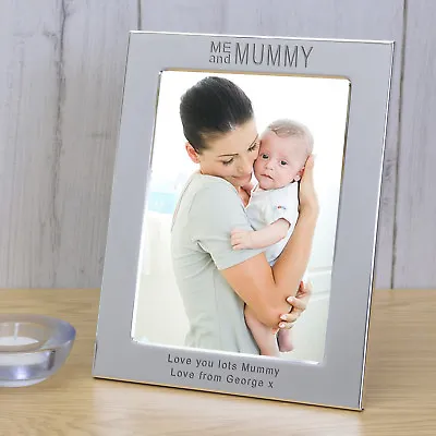 Personalised Silver Plated Photo Frame -  ME And MUMMY  - Mother's Day Gift • £15.49