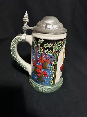 1995 Norman Rockwell Lidded Stein Cup  Christmas Collection Santa • $27.99