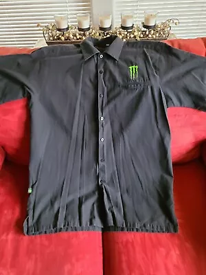 Monster Energy Mens Pit Shirt Large Black Snowboard Skateboard Motocross Ufc • $15