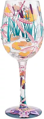 Enesco 6009218 Designs By Lolita Dragonfly Magic Artisan Hand-Painted Wine Glass • £19.95