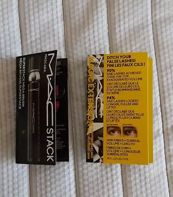 Lot Of 2 Mascaras -MAC Magic Extension & Mac Stack Superstack Mega Brush - Black • $6.95