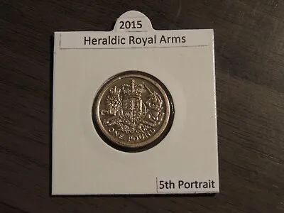 2015 Heraldic Royal Arms 1 Pound Coin Used • £7.99