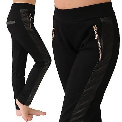£11.56 • Buy Kids Pants Leather Look Decoration Zip Treggings Jeggings Leggings