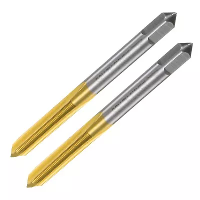 2pcs Metric Thread Tap M6x0.5 Straight Flute Ti-Coated High Speed Steel 6542 • £9.62