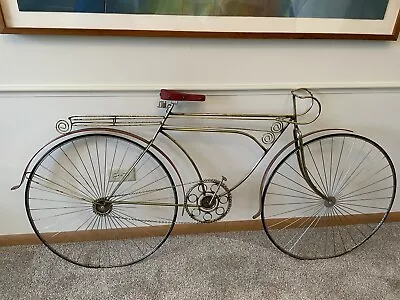 Vintage Curtis Jere Metal Wall Art 5ft Bicycle Racing Bike. • $375