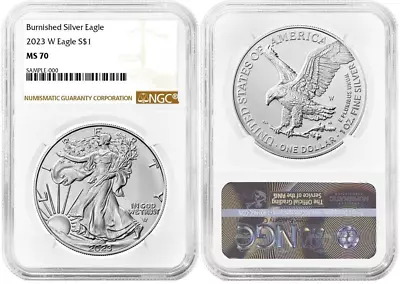 2023 W Burnished Silver American Eagle S$1 NGC MS70 • $82.99