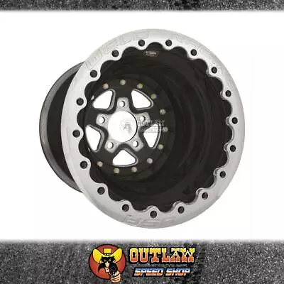 WELD WHEEL DRAG REAR ALUMASTAR 15x10x5 BS FITS CHEV BLKL/POLISH - WE88B-510280MB • $3093.35