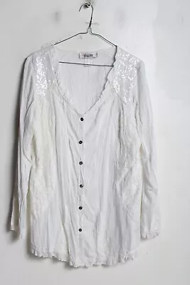 Linea Tesini Womens Blouse Top White - Size 14 (A32) • £4.99