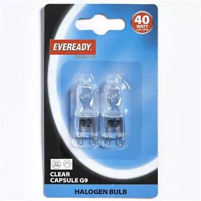 Halogen Capsule Bulb Energy Class E Halopin Oven Light Lamp Cooker Twin Pack 40W • £2.88