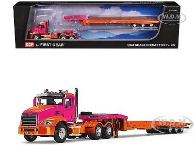 Mack Pinnacle Day Cab W/trailer Orange & Fuchsia 1/64 By Dcp/first Gear 60-1648 • $119.95