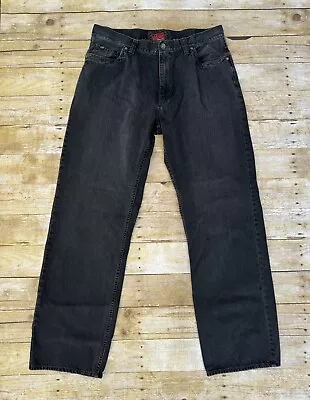 Vans Jeans Mens 36x34 Black Gray Baggy Demin 5 Pocket • $12.99