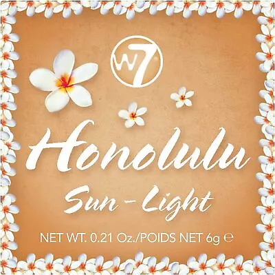 W7 Honolulu Sun-Light Bronzing Powder - Pressed Powder Bronzer - Contouring & H • £7.98