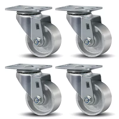 3  Heavy Duty Casters Semi Steel Cast Iron Wheels -Capacity Up To   1400 LBS • $50.99