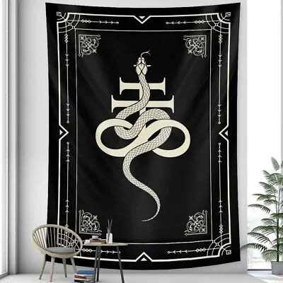 Occult Sigil Of Leviathan Satan Lucifer Snake Satanic Viper Printed Wall Fabric  • $29.95
