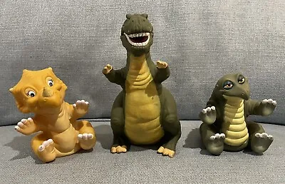 3 X The Land Before Time 1988 Pizza Hut Puppets Toys - Cera Spike Sharptooth • $90