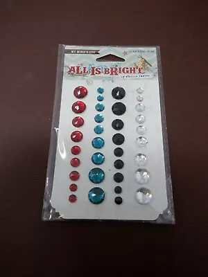 My Mind's Eye All Is Bright Faceted Gems Embellishments   New HC5641 • $2.95