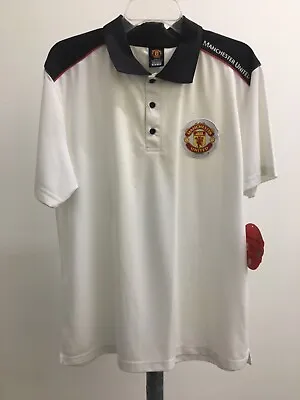 Official Manchester United Polo. Size Medium. White Color. Brand New. • $29.99