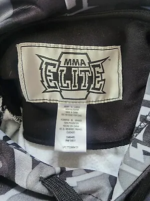 Vintage MMA Elite Lined Hoodie Mens Large Gray Camouflage UFC 2000's Y2K • $69