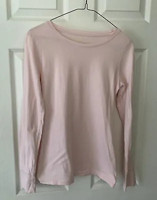 Mossimo Supply Co Woman’s Solid Pink Long Sleeve Cotton T Shirt Top Sz Small • $5.99