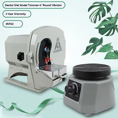 Wet Dental Model Trimmer Abrasive Machine Disc Wheel Lab Equipment + 4  Vibrator • $425