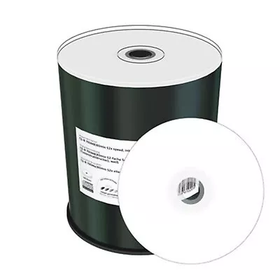 100 MEDIARANGE PRO Inkjet Printable Blank CD-R 52x CD Discs 700MB 80 Mins C TUBS • £20.94