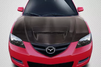 FOR 04-08 Mazda 3 4DR Carbon Fiber M-Speed Hood 115133 • $549