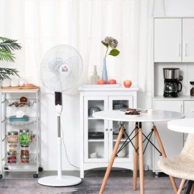 £42.99 • Buy 54 Inch Pedestal Fan Height Adjustable 7.5h 85° Oscillation LED Panel