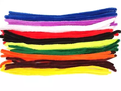 Extra Long Pipe Cleaners Large Thick Fluffy Craft Stems - Size 50 X 1.5cm • £5.95