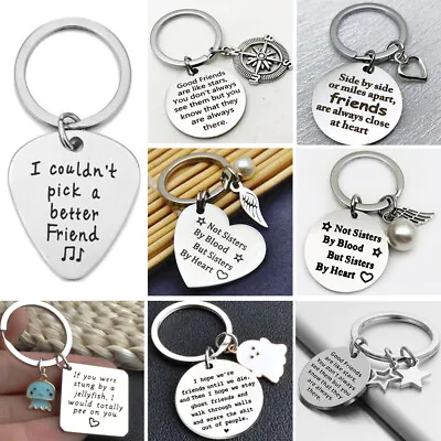 Friendship Gifts Steel Heart Keyring Best Friend Gift Birthday Xmas For Her Gift • £4.19