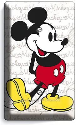 Classic Vintage Retro Happy Mickey Mouse Light Switch Outlet Wall Plate Home Art • $17.99
