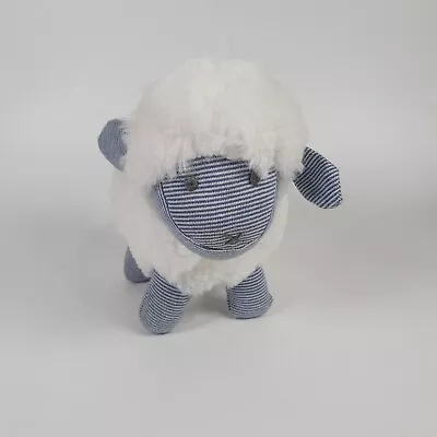 Mamas & And Papas Baby Sheep Lamb Hanging Soft Toy Comforter Chime Rattle Blue • £5.06